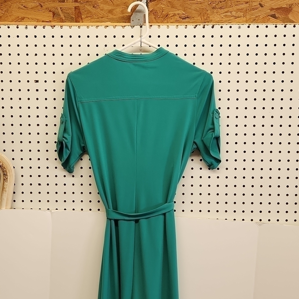 FENN Wright Manson dress women's size 6 lovely green shirt style dress EUC - Picture 5 of 6